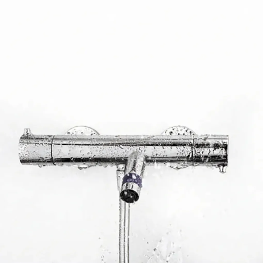Смеситель термостатический для ванны и душа GRB Time Male с ручным душем, хром (47215470)- Фото 4